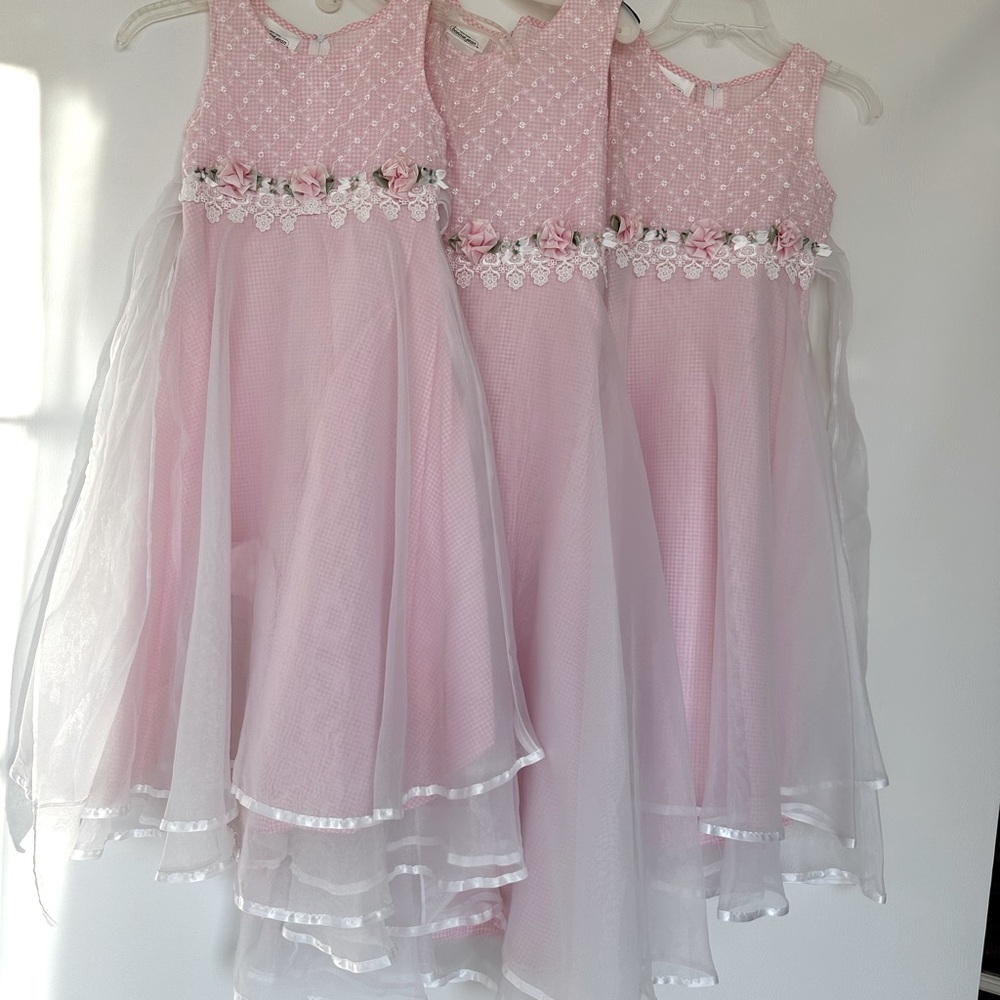 Girls Formal Pink Dress- 3 matching